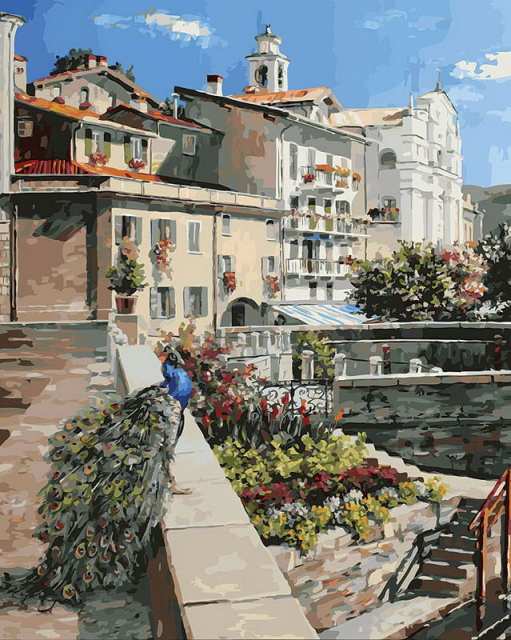 Набор для творчества Белоснежка картина по номерам на холсте Изола-Белла на озере Лаго-Маджоре (левая)