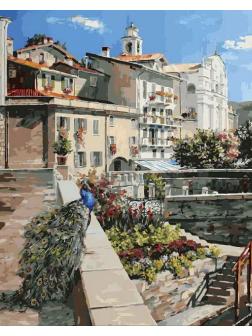 Набор для творчества Белоснежка картина по номерам на холсте Изола-Белла на озере Лаго-Маджоре (левая)