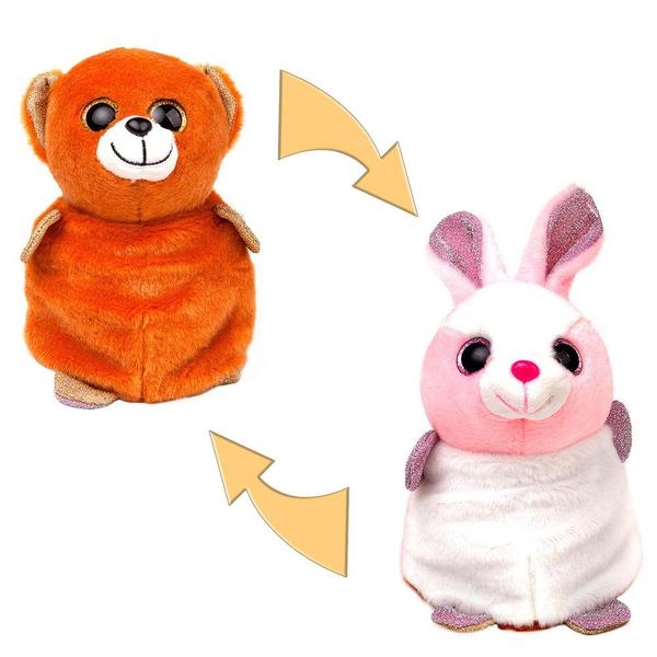 Перевертыши. Зайка/Медведь 16 см, игрушка мягкая.