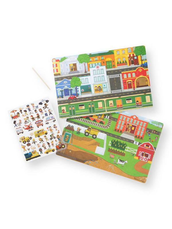 Набор стикеров с фоном, Город