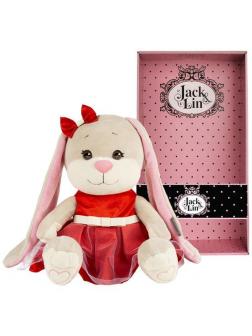 Мягкая игрушка Maxitoys Jack&Lin Зайка в Нарядном Красном Платье, 25 см, в Коробке