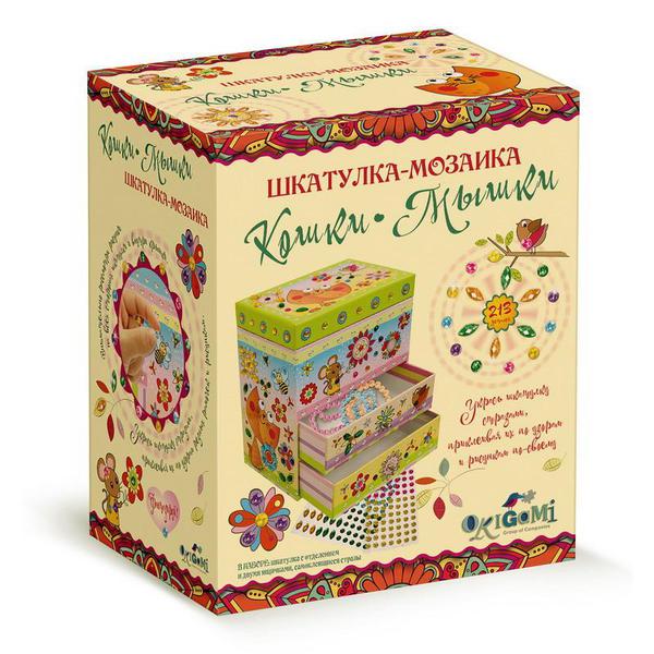 Набор для творчества ORIGAMI Шкатулка-мозаика Кошки-мышки