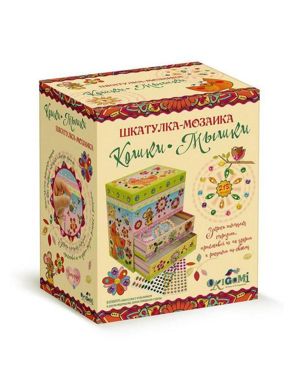 Набор для творчества ORIGAMI Шкатулка-мозаика Кошки-мышки
