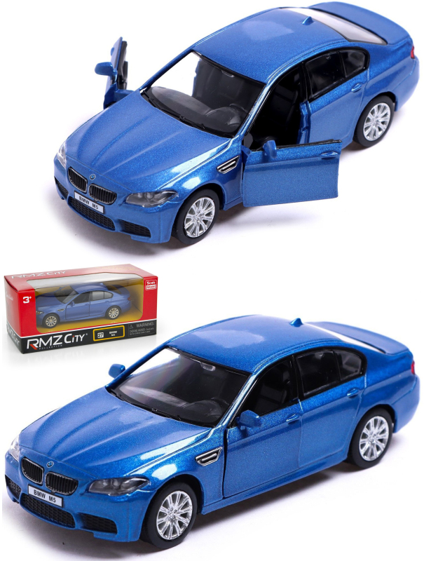 Машинка металлическая RMZ City 1:32 «BMW M5» 27, инерционная / Синий