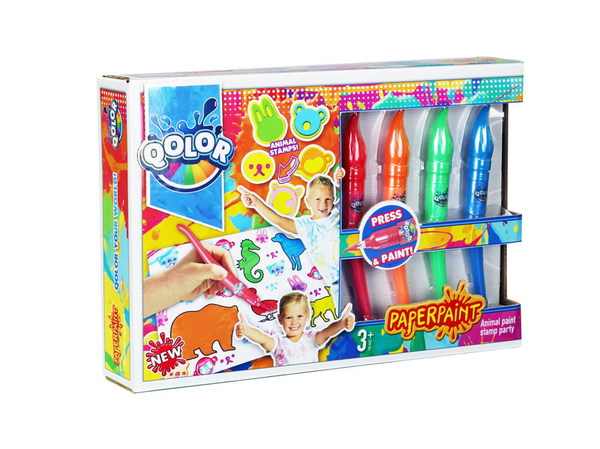 Краски акриловые, в наборе 4 цвета, блистер-упаковка.