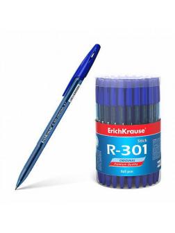 Ручка шариковая ErichKrause R-301 Original Stick 0.7, цвет чернил синий (в тубусе по 60 шт.)