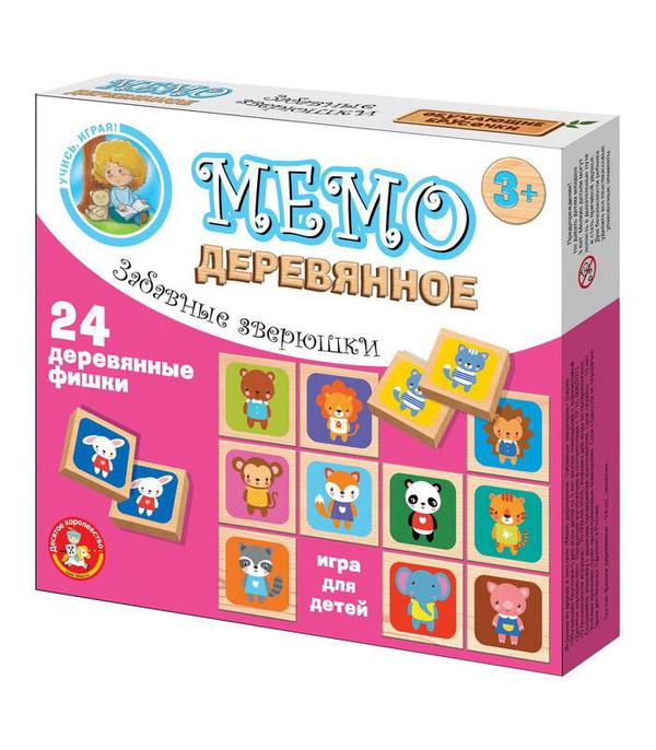 Настольная игра Десятое королевство MEMO деревянная Забавные зверюшки