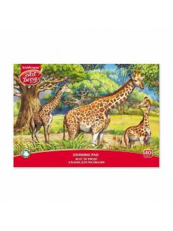 Альбом для рисования А4 40 листов ArtBerry Саванна, клеевое скрепление