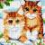Набор для творчества Белоснежка алмазная мозайка Рыжие котята 20 на 20 см