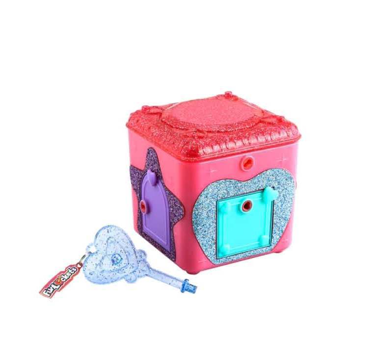 Волшебная шкатулка с секретами Funlockets. Подберите ключики к дверцам и найдите секреты и подвески внутри! 18 сюрпризов, цвета: розовый, фиоле...