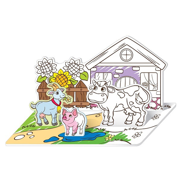 Раскраска 3D. На ферме