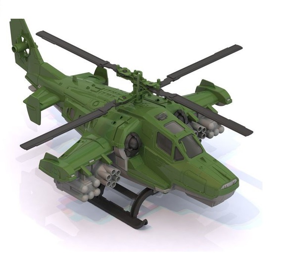 Вертолет Военный 40х27х15,5 см.