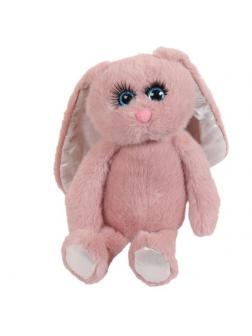 Реснички. Кролик розовый 20 см, игрушка мягкая
