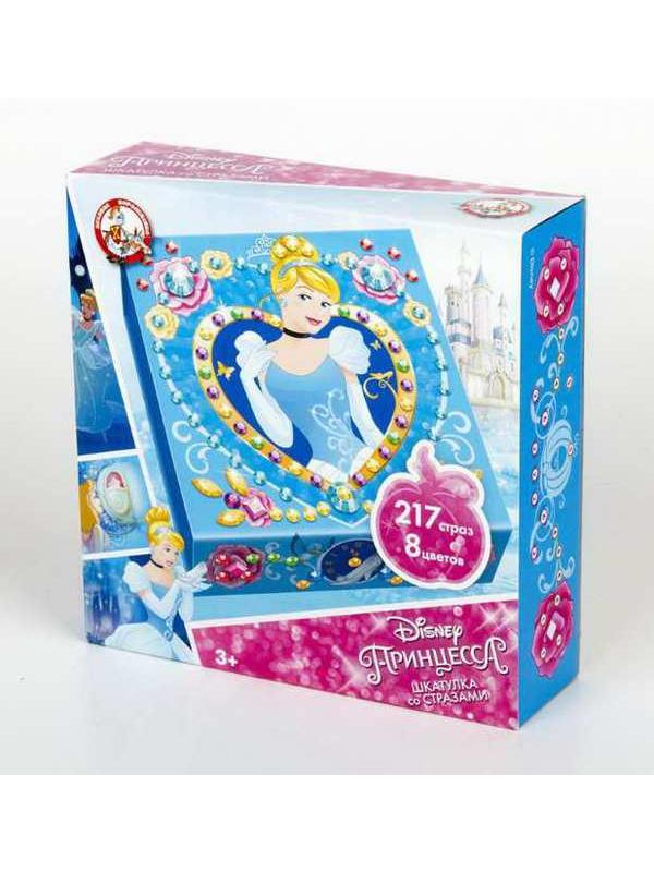 Шкатулка со стразами Золушка 217 страз, (150х150) Дисней