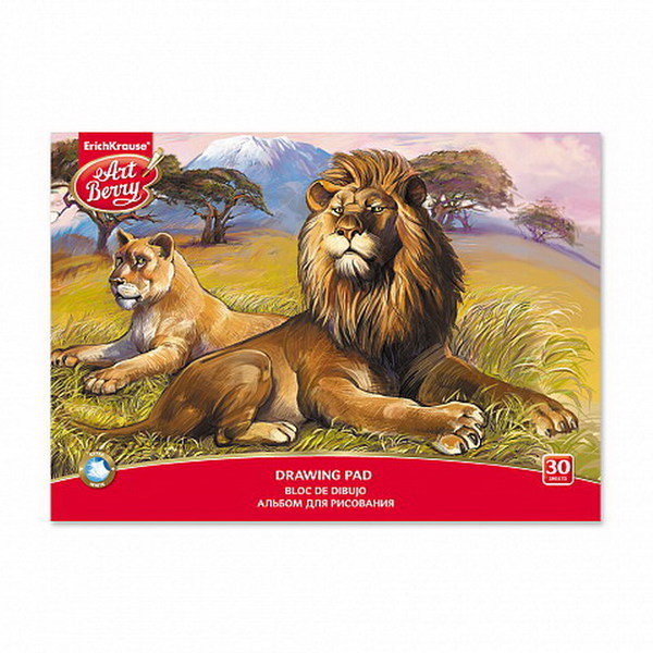 Альбом для рисования А4 30 листов ArtBerry Саванна, клеевое скрепление