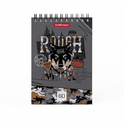 Блокнот на спирали ErichKrause Rough Native, А6, 60 листов, клетка