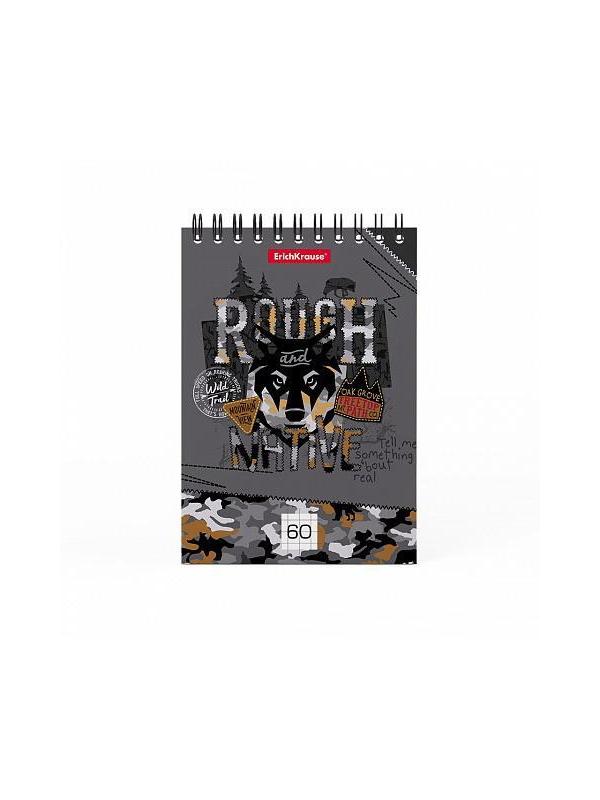 Блокнот на спирали ErichKrause Rough Native, А6, 60 листов, клетка