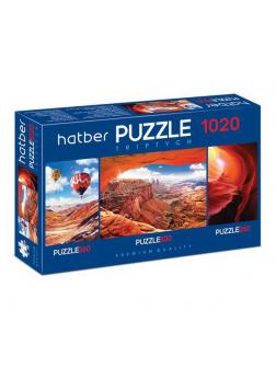Пазл Hatber Premium Adventure набор 260+500+260 элементов А2ф TRIPTYCH 3 картинки в 1 коробке