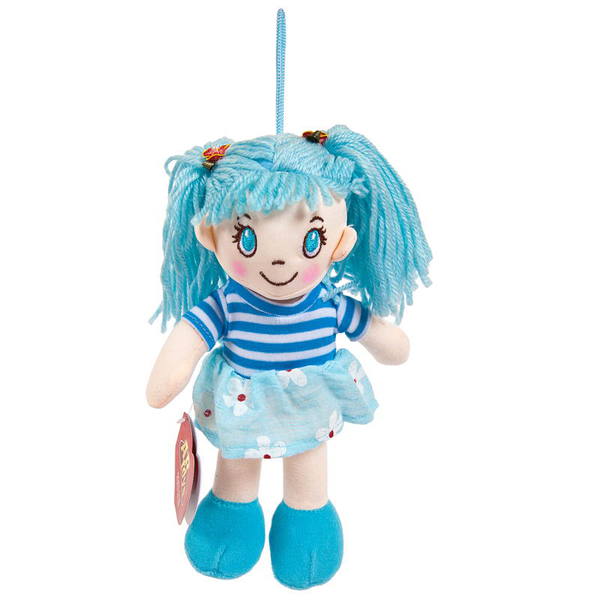 Кукла Мягкое сердце, мягконабивная в голубом платье, 20 см / ABtoys