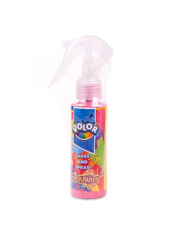 Краски меловые QOLOR. Набор для творчества - Баллончик с краской 80 мл , 5 цветов: красный, желтый, синий, зеленый, оранжевый