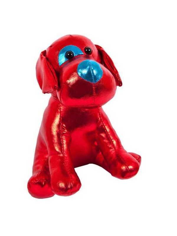 Металлик. Собака красная, 15 см. игрушка мягкая