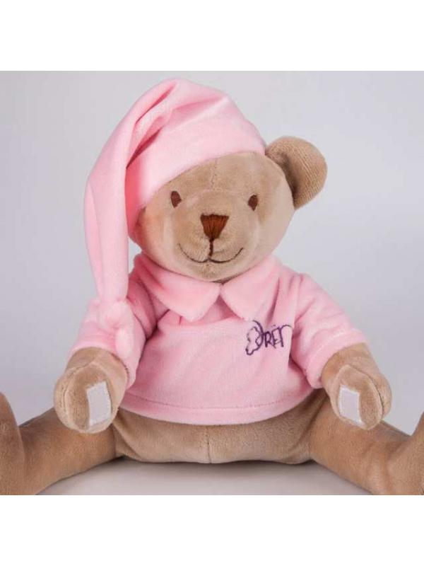 Мягкая игрушка Drema BabyDou Мишка розовый с белым и розовым шумом