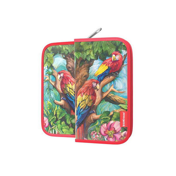 Пенал-книжка ErichKrause 110x205x25мм Parrot без наполнения