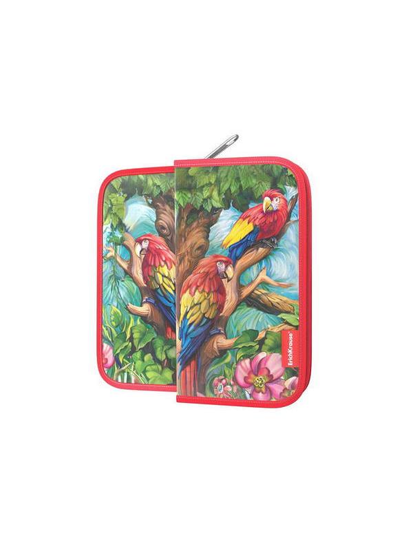 Пенал-книжка ErichKrause 110x205x25мм Parrot без наполнения