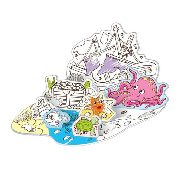 Раскраска 3D. В море