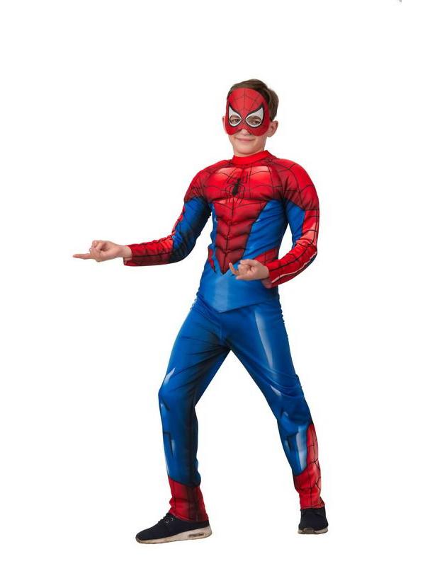 Карнавальный костюм Батик Человек Паук (с мускулами новый принт). Марвел