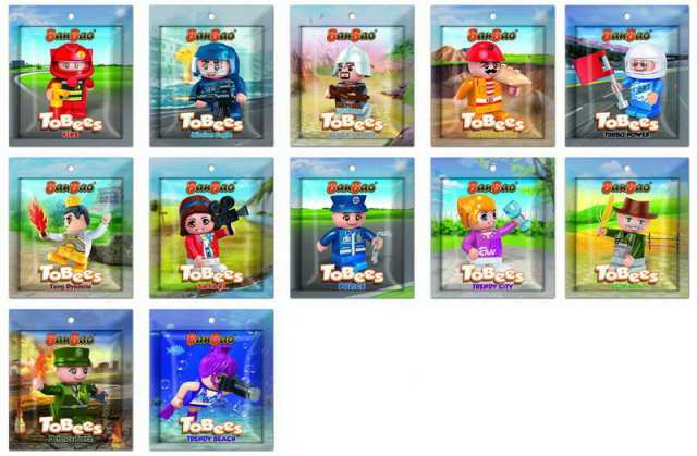 Конструктор Banbao (Банбао) Фигурка Tobees, в пакетике, 12 видов в ассортименте