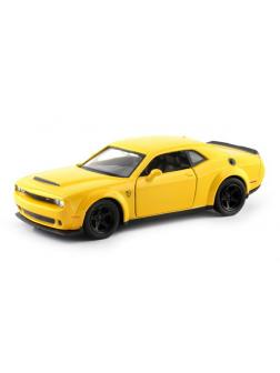 Машинка металлическая Uni-Fortune RMZ City 1:32 Dodge Challenger SRT Demon 2018 (цвет желтый)