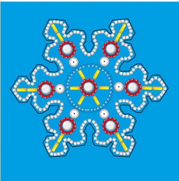 Вышивка бисером. лочная игрушка. Волшебная снежинка.