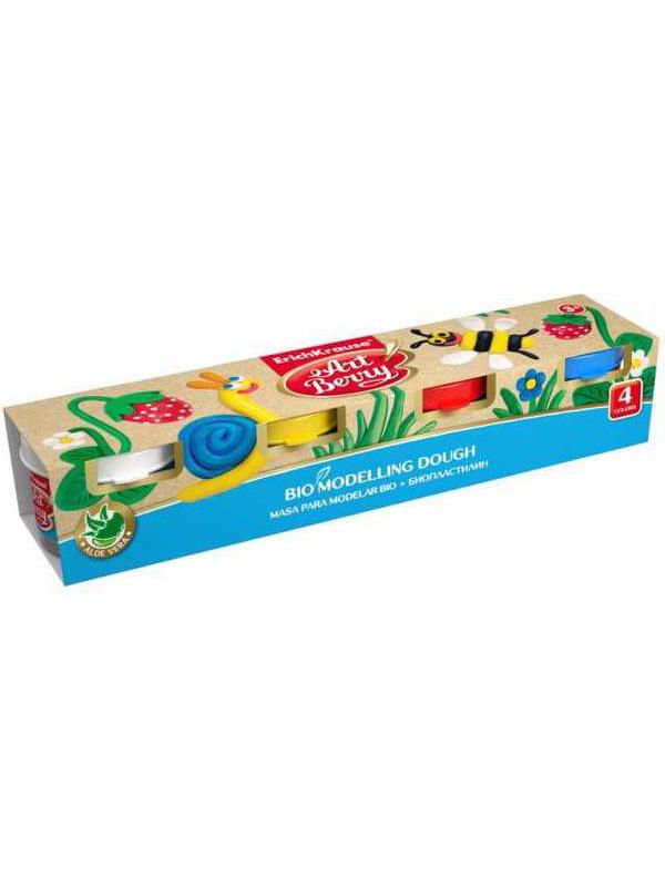 Биопластилин ArtBerry с Алоэ Вера, 4 банки по 35г