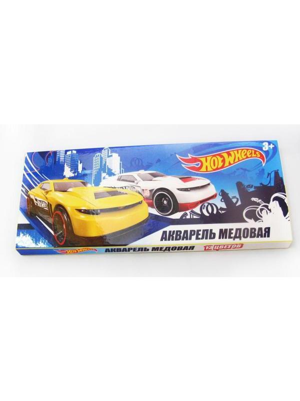 Акварель медовая 12 цветов Hot Wheels