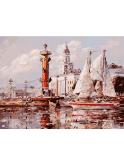 Набор для творчества Белоснежка картина по номерам на холсте Санкт-Петербург. Кунсткамера 30 на 40 см