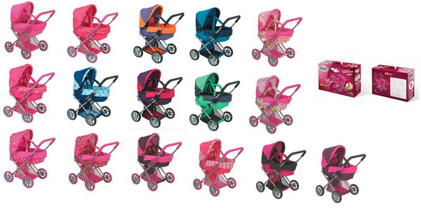 Коляска для куклы Buggy Boom Infinia трансформер, классическая 56*30*66 см