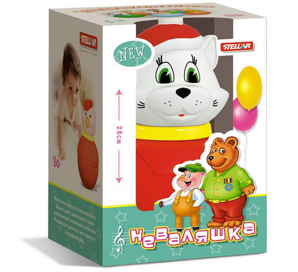 Неваляшка большая Кот Мурлыка (п/п пакет)
