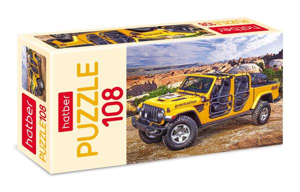 Пазл Hatber Джип 108 элементов, формат А4, 300Х210мм
