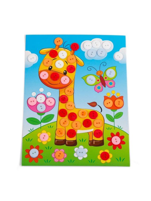 Набор для творчества Дрофа-Медиа Картинка из пуговиц Жираф