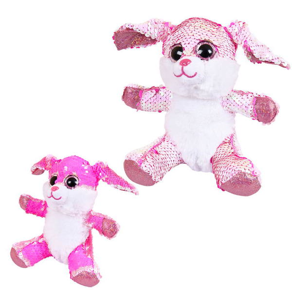 Кролик с пайетками 15см