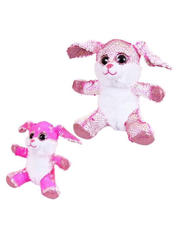 Кролик с пайетками 15см