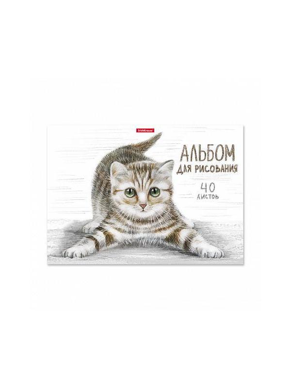 Альбом для рисования А4 40 листов ErichKrause Tabby, клеевое скрепление