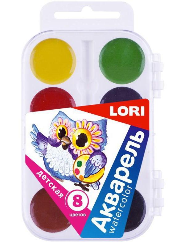 Акварель детская 8 цветов