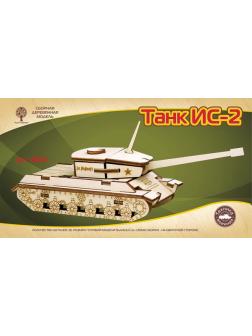 Сборная деревянная модель Чудо-Дерево Военная техника Танк ИС-2 (mini)