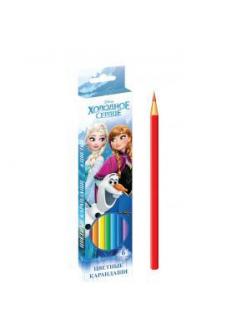 Карандаши цветные пластиковые 6 цветов &