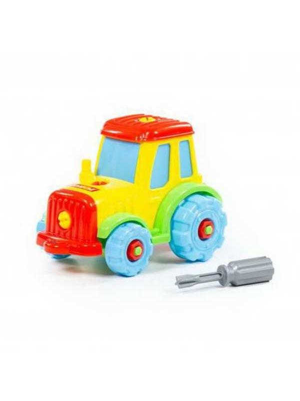 Конструктор транспорт Трактор (20 элементов) (в пакете)