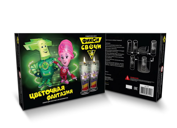 Набор для экспериментов. Фикси-опыты. Набор для создания гелевых свечей &