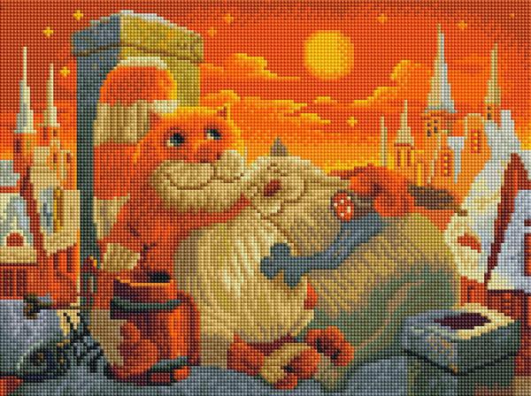 Набор для творчества Белоснежка Алмазная мозаика на раме Поздний ужин 30х40см