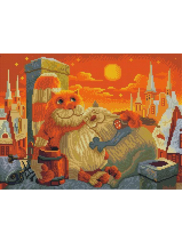 Набор для творчества Белоснежка Алмазная мозаика на раме Поздний ужин 30х40см